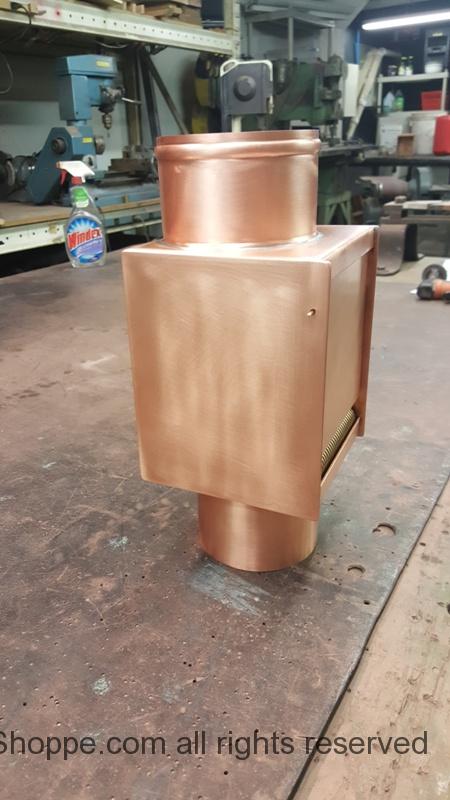 AutoClear Brasstonian Series Copper Downspout Cleanout Filter Leaf Debris Diverter
