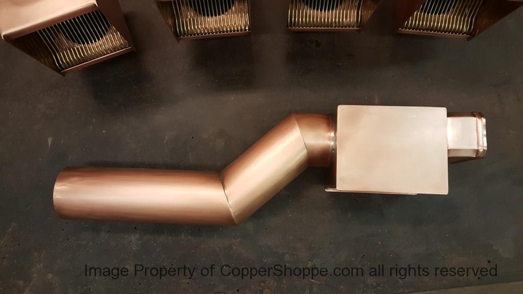 AutoClear Brasstonian Series Copper Downspout Cleanout Filter Leaf Debris Diverter