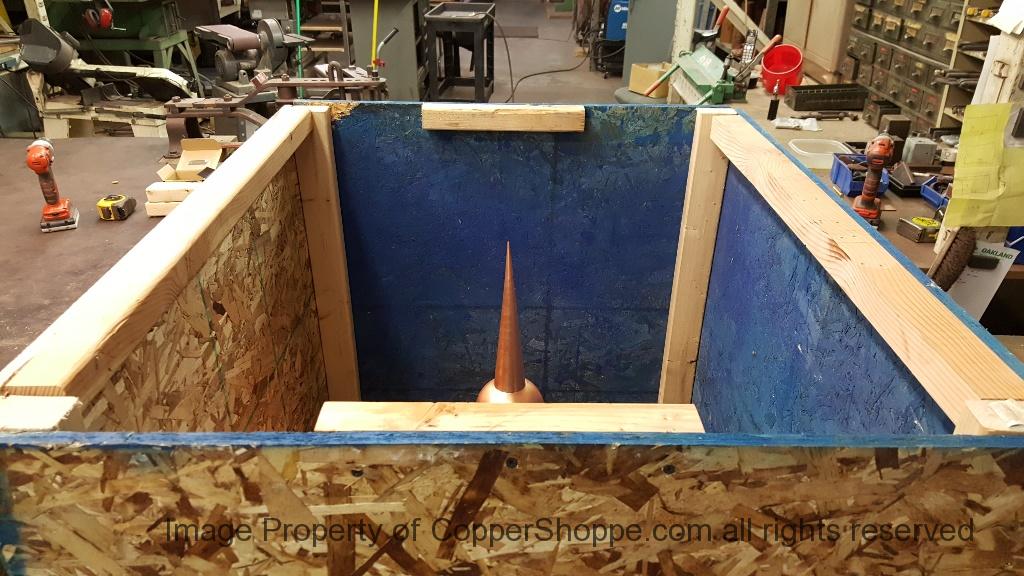 Copper Dome Style Chimney Cap with Lattice and Copper Spire