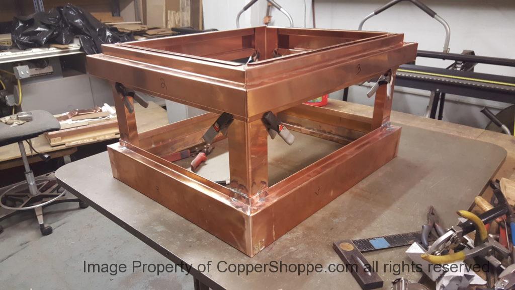 Copper Dome Style Chimney Cap with Lattice and Copper Spire