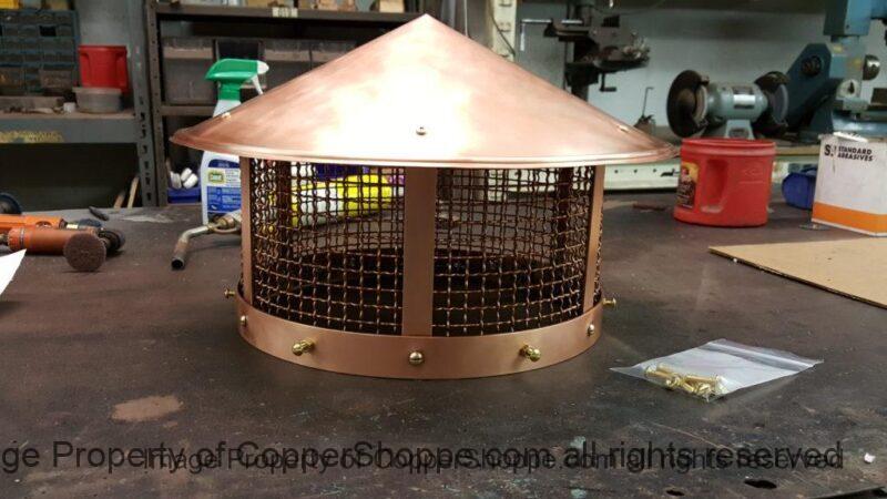 Round Copper Chimney Flue Cap