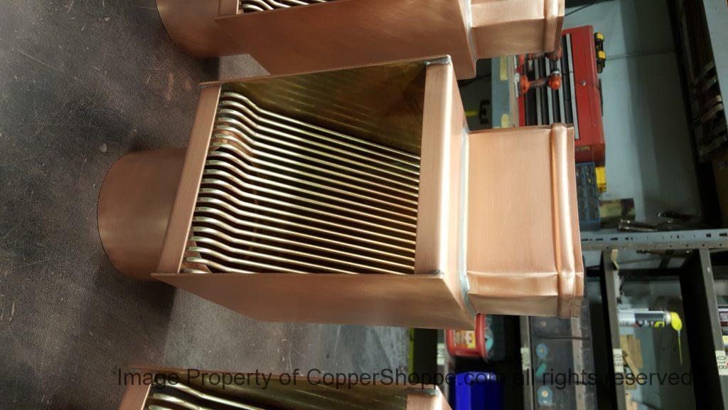 AutoClear Brasstonian Series Copper Downspout Cleanout Filter Leaf Debris Diverter