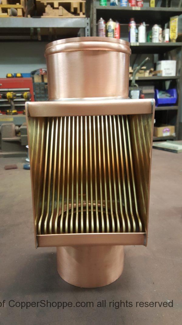 AutoClear Brasstonian Copper Downspout Leaf and Debris Diverter Cleanout Filter The New