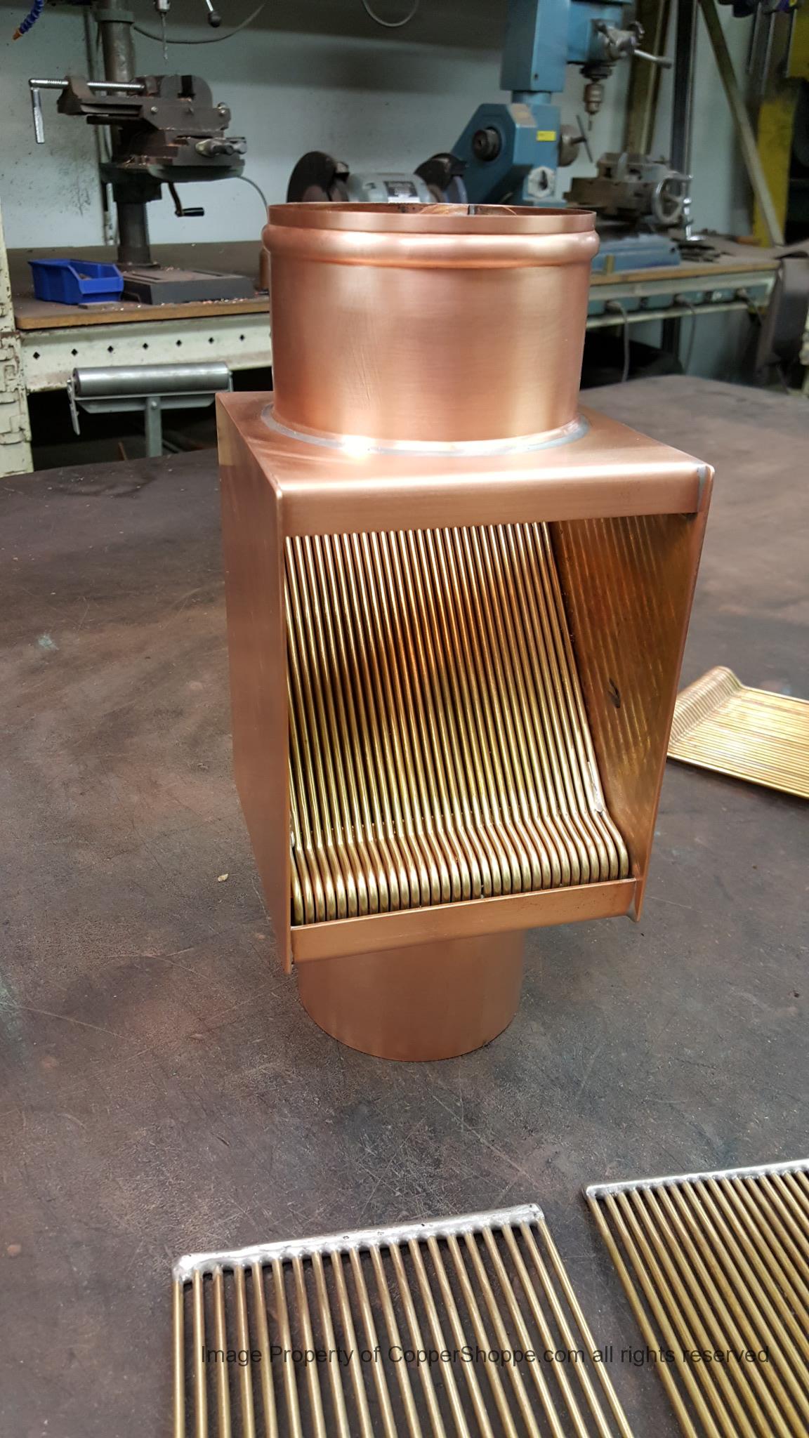 Copper Downspout Cleanout / Clean Outs and Leaf & Debris Diverters