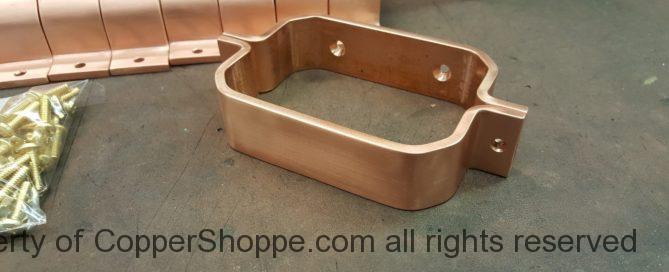 DSBUF Copper Downspout Brackets for 4" by 3" Copper Downspouts