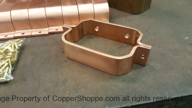 DSBUF Copper Downspout Brackets for 4" by 3" Copper Downspouts