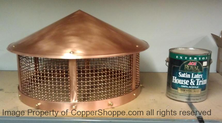 Round Copper Chimney Flue Cap