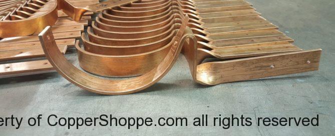 Custom SideRider Copper Gutter Brackets with Riser