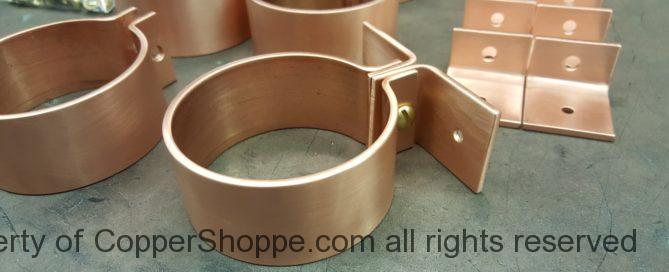 Knoke Copper Downspout Bracket for 3" Round Copper Downspouts