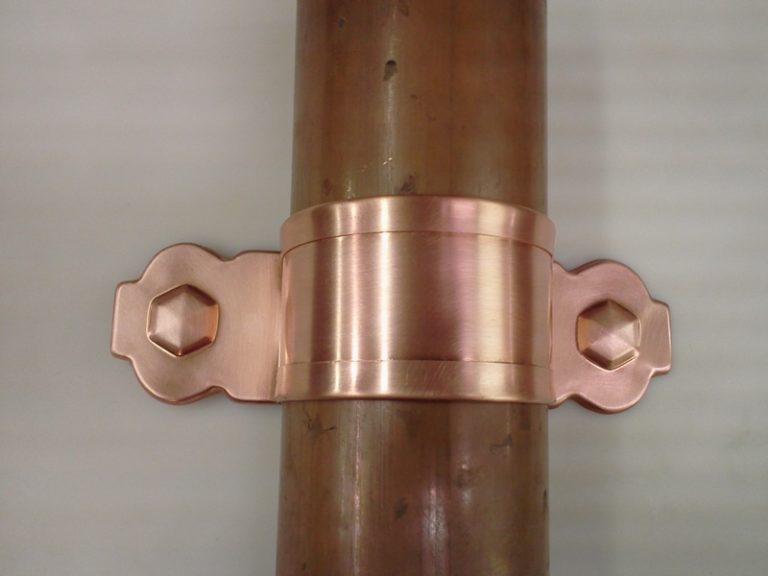 Larchmont Round Ornamental / Decorative Copper Downspout Bands / Straps The New