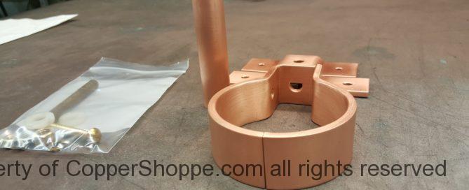 RDSBTR Copper Downspout Bracket for 3" Round Copper Downspouts