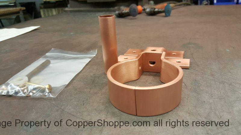 RDSBTR Copper Downspout Bracket for 3" Round Copper Downspouts