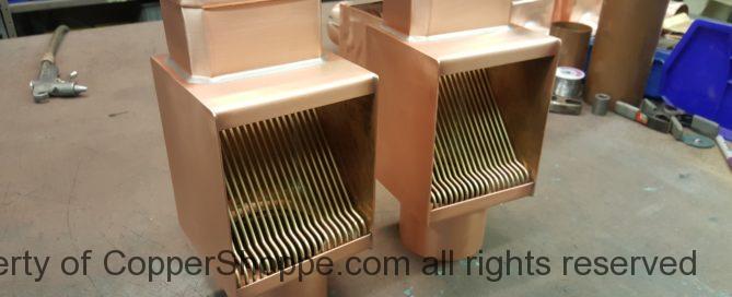 AutoClear Brasstonian Standard Rod Packs for 4" by 3" Rectangular Copper Downspouts