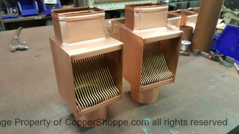 AutoClear Brasstonian Standard Rod Packs for 4" by 3" Rectangular Copper Downspouts