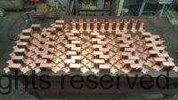 Fleur-di-Lis Ornamental Decorative Copper Downspout Bands Straps for 4-1/2" by 3" Rectangular Copper Downspouts