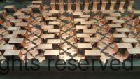 Fleur-di-Lis Ornamental Decorative Copper Downspout Bands Straps for 4-1/2" by 3" Rectangular Copper Downspouts