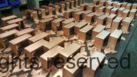 Fleur-di-Lis Ornamental Decorative Copper Downspout Bands Straps for 4-1/2" by 3" Rectangular Copper Downspouts