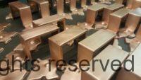 Fleur-di-Lis Ornamental Decorative Copper Downspout Bands Straps for 4-1/2" by 3" Rectangular Copper Downspouts