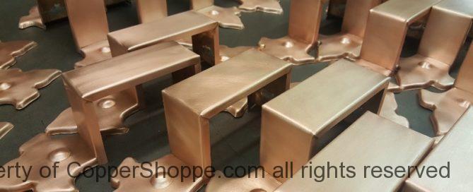 Fleur-di-Lis Ornamental Decorative Copper Downspout Bands Straps for 4-1/2" by 3" Rectangular Copper Downspouts