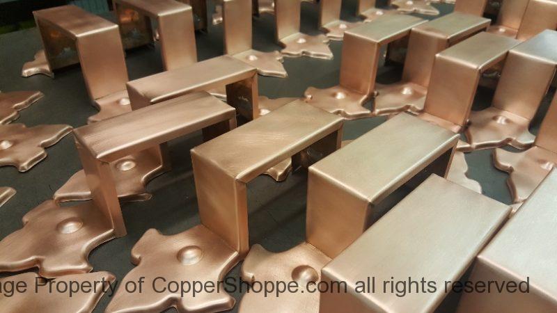 Fleur-di-Lis Ornamental Decorative Copper Downspout Bands Straps for 4-1/2" by 3" Rectangular Copper Downspouts