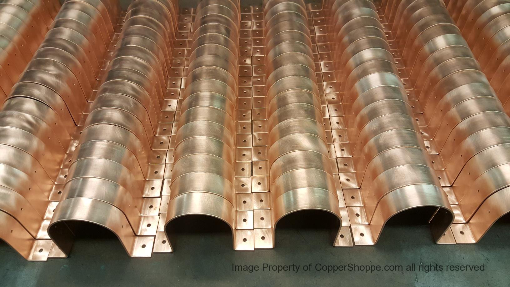 RDSF Copper Downspout Brackets with added Depth to hold Downspout off Wall 3/4"