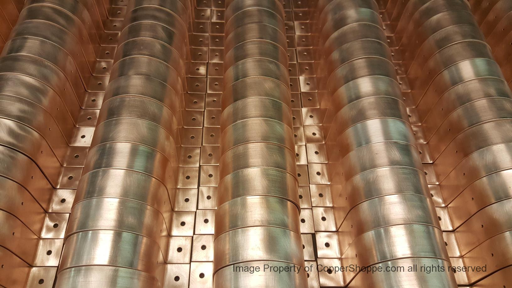 RDSF Copper Downspout Brackets with added Depth to hold Downspout off Wall 3/4"