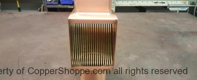 AutoClear Brasstonian Standard Copper Downspout Cleanouts Leaf Debris Diverters Filters for Rectangular Copper Downspouts