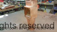 Custom Modified Brasstonian AutoClear Leaf and Debris Diverter Filter Clean Out for Copper Downspout
