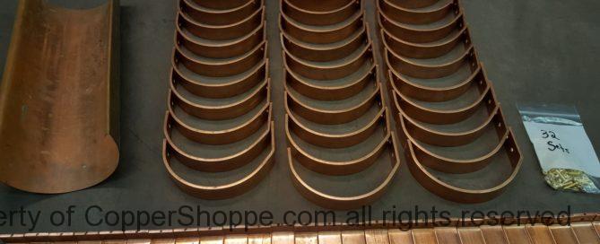 HR6 Copper Gutter Brackets and Spreader Tension Bars for 6" Half Round Copper Gutters as Manufactured by World Gutter Systems