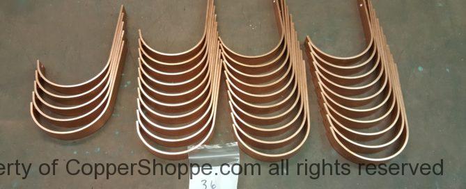 HRRM Copper Gutter Brackets for Roof Deck Mounting.