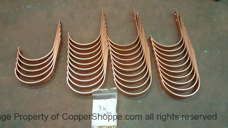 HRRM Copper Gutter Brackets for Roof Deck Mounting.