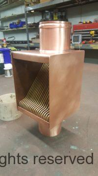 AutoClear Brasstonian Leaf and Debris Diverter Filter Cleanout for 3" Round Copper Downspouts