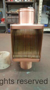AutoClear Brasstonian Leaf and Debris Diverter Filter Cleanout for 3" Round Copper Downspouts