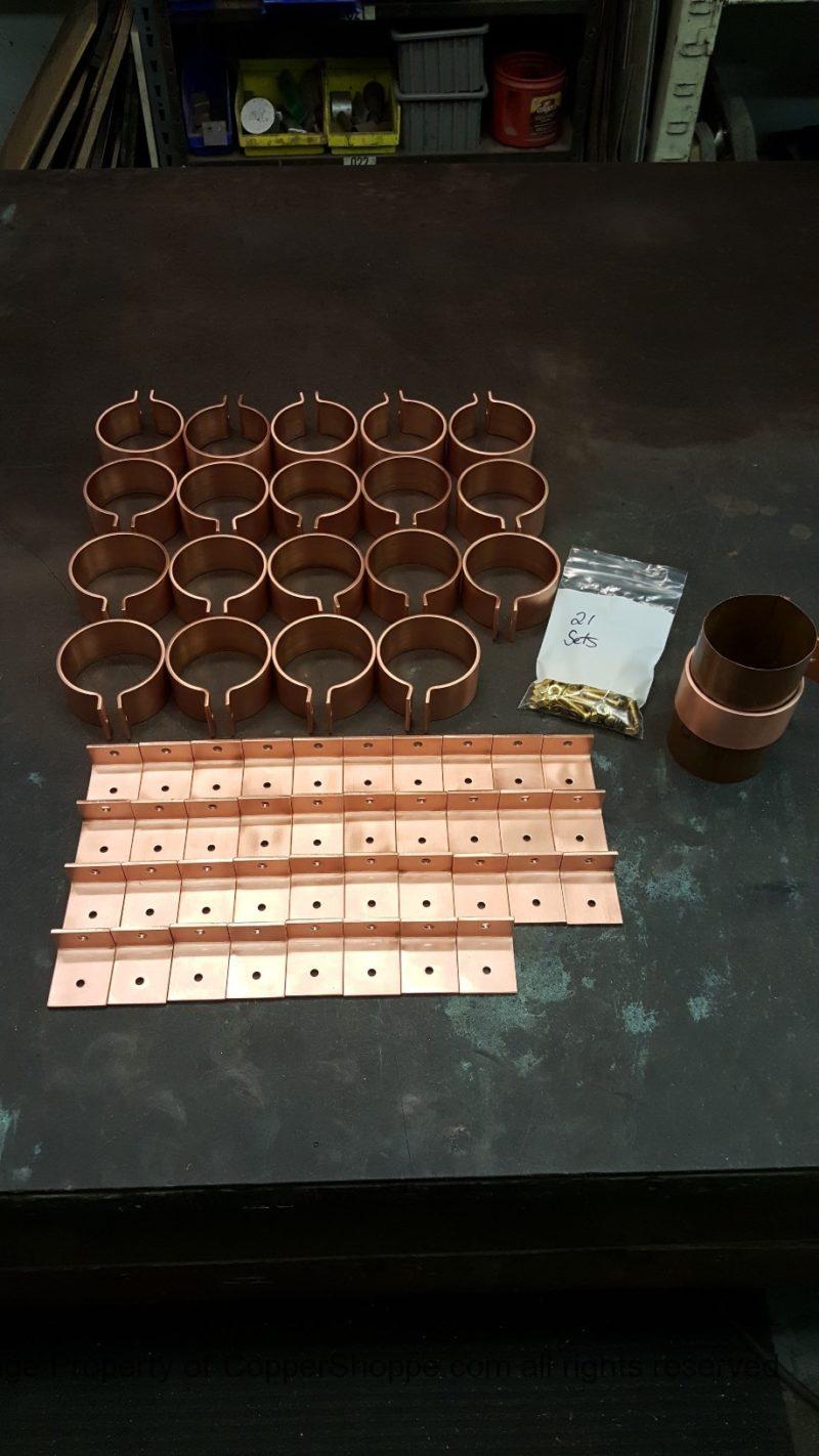 Knoke Copper Downspout Brackets for 3" Round Copper Downspouts