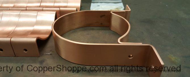 RDS Copper Downspout Brackets for 5 Inch Round Copper Downspouts