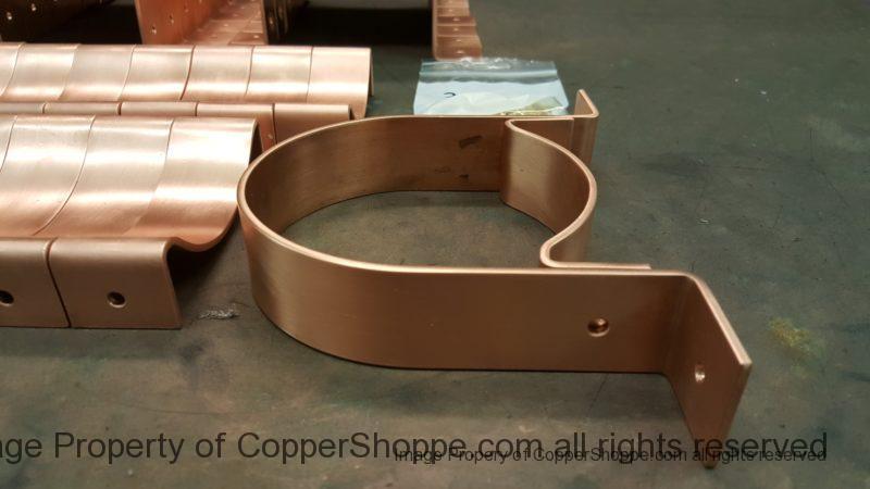 RDS Copper Downspout Brackets for 5 Inch Round Copper Downspouts