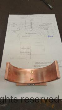 Torres Copper Downspout Bracket for 4" Round Copper Downspouts