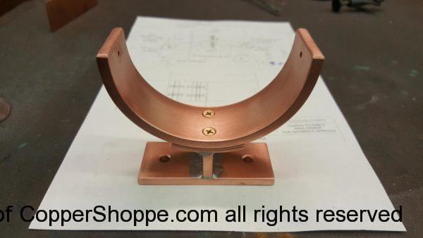 Torres Copper Downspout Bracket for 4" Round Copper Downspouts