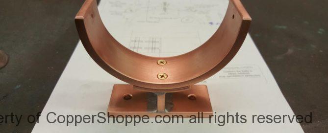 Torres Copper Downspout Bracket for 4" Round Copper Downspouts