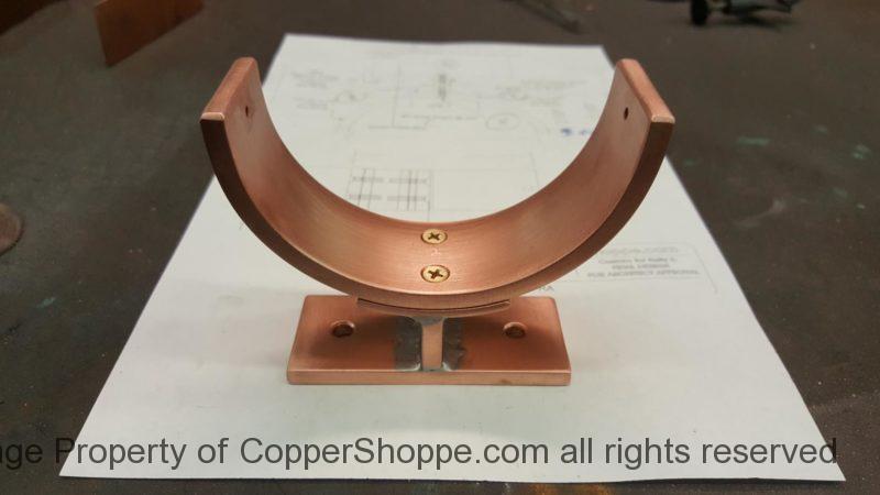 Torres Copper Downspout Bracket for 4" Round Copper Downspouts
