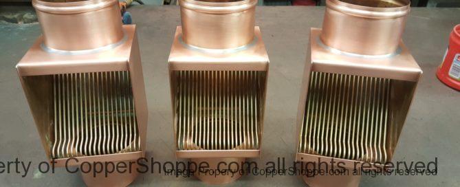 AutoClear Brasstonian Series with Standard Rod Packs Copper Downspout Leaf Diverters Filters Cleanouts