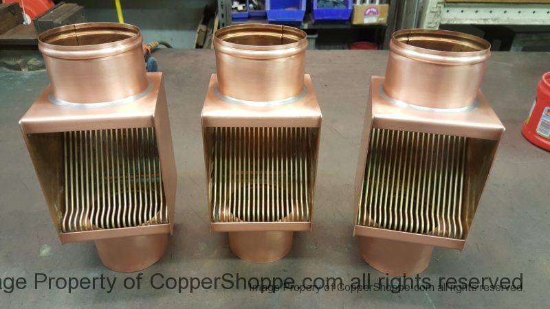 AutoClear Brasstonian Series with Standard Rod Packs Copper Downspout Leaf Diverters Filters Cleanouts