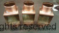AutoClear Brasstonian Copper Downspout Clean Outs Leaf Diverters Filters for 4" by 3" Rectangular Copper Downspouts