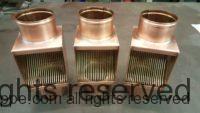 AutoClear Brasstonian Extreme Copper Downspout Clean Outs Leaf Diverters Filters for 4" by 3" Rectangular Copper Downspouts
