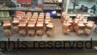 AutoClear Brasstonian with Standard Rod Packs for 4" by 3" Rectangular Copper Downspouts