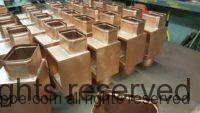 AutoClear Brasstonian with Standard Rod Packs for 4" by 3" Rectangular Copper Downspouts