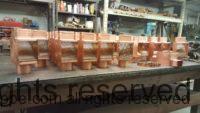 AutoClear Brasstonian with Standard Rod Packs for 4" by 3" Rectangular Copper Downspouts