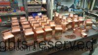 AutoClear Brasstonian with Standard Rod Packs for 4" by 3" Rectangular Copper Downspouts