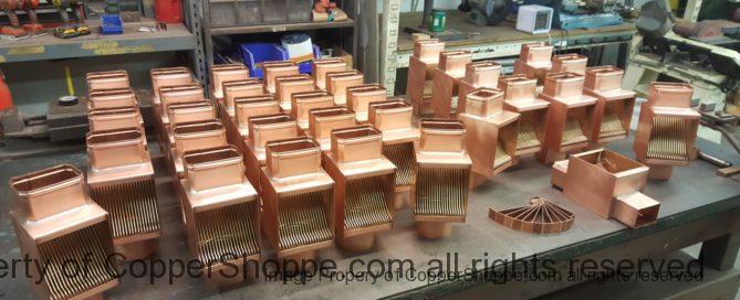 AutoClear Brasstonian with Standard Rod Packs for 4" by 3" Rectangular Copper Downspouts