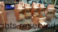 AutoClear Brasstonian with Standard Rod Packs for 4" by 3" Rectangular Copper Downspouts